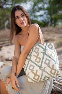 Dominical Reversible Tote Bag - Olive Green